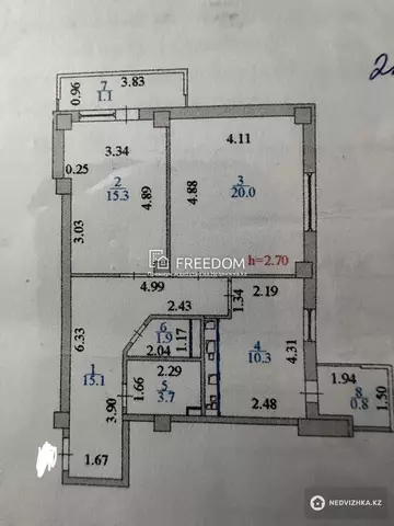 68.2 м², 2-комнатная квартира, этаж 11 из 16, 68 м², изображение - 8