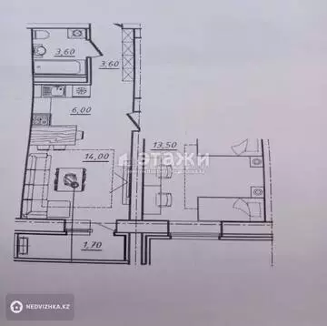 51 м², 2-комнатная квартира, этаж 2 из 6, 51 м², изображение - 6