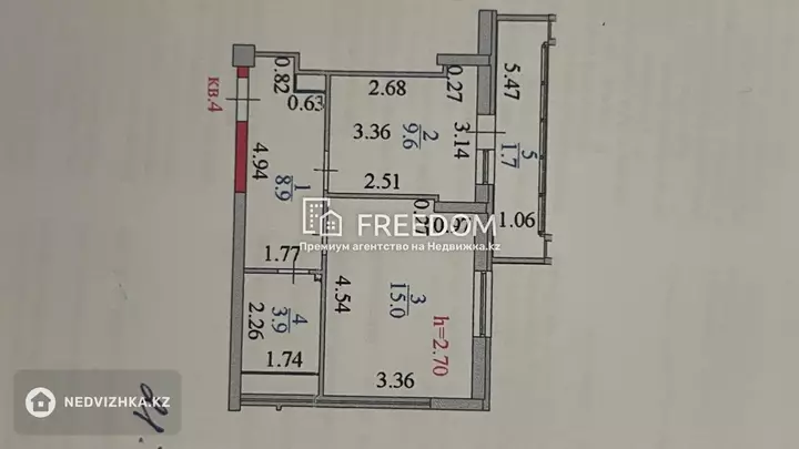 40 м², 1-комнатная квартира, этаж 2 из 16, 40 м², изображение - 1