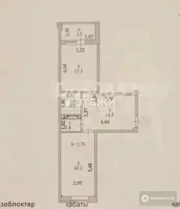 1-комнатная квартира, этаж 9 из 10, 51 м²