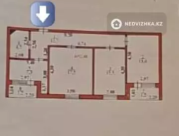 3-комнатная квартира, этаж 5 из 5, 72 м²