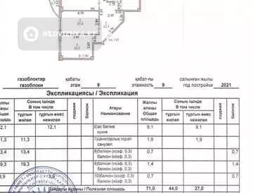 69.4 м², 2-комнатная квартира, этаж 3 из 7, 69 м², изображение - 0