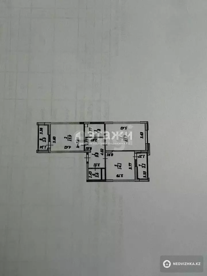 70 м², 2-комнатная квартира, этаж 9 из 9, 70 м², изображение - 1