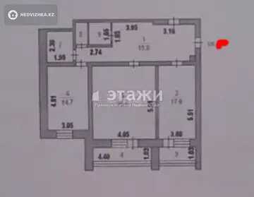 88.1 м², 2-комнатная квартира, этаж 8 из 9, 88 м², изображение - 23