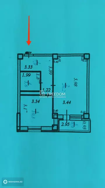 42 м², 1-комнатная квартира, этаж 14 из 15, 42 м², изображение - 6