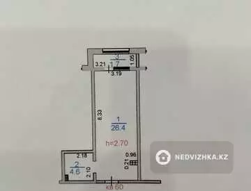 33 м², 1-комнатная квартира, этаж 8 из 9, 33 м², изображение - 12