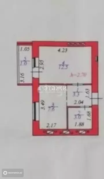 28 м², 1-комнатная квартира, этаж 2 из 13, 28 м², изображение - 0