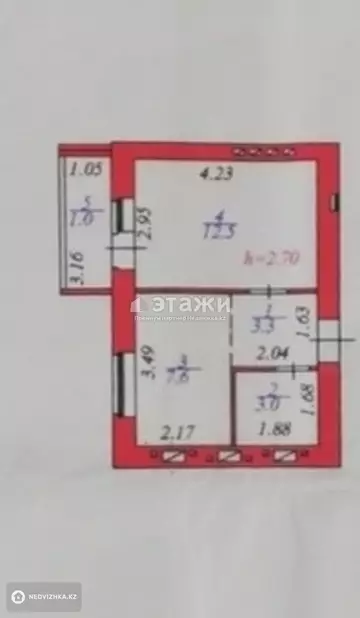 28 м², 1-комнатная квартира, этаж 2 из 13, 28 м², изображение - 0