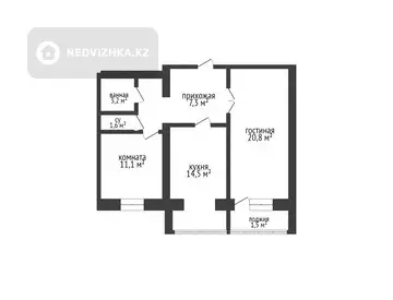 63.5 м², 2-комнатная квартира, этаж 2 из 5, 64 м², изображение - 8