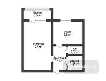 35 м², 1-комнатная квартира, этаж 10 из 10, 35 м², изображение - 6