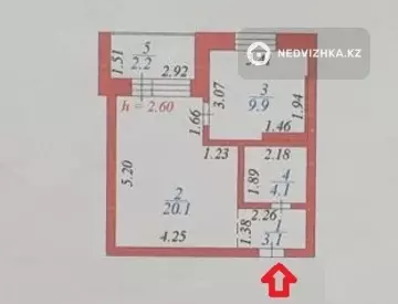 40 м², 1-комнатная квартира, этаж 8 из 9, 40 м², изображение - 0