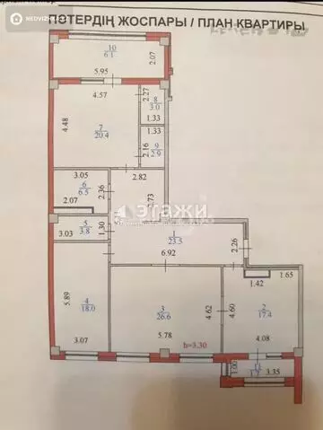 3-комнатная квартира, этаж 11 из 13, 135 м²