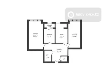 92.5 м², 3-комнатная квартира, этаж 4 из 9, 92 м², изображение - 11