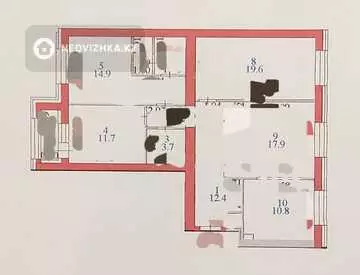 99.4 м², 4-комнатная квартира, этаж 7 из 9, 99 м², изображение - 37