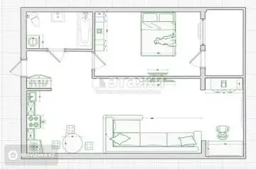 2-комнатная квартира, этаж 4 из 9, 52 м²