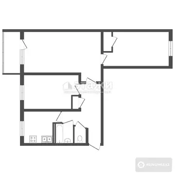 60 м², 3-комнатная квартира, этаж 5 из 5, 60 м², изображение - 11