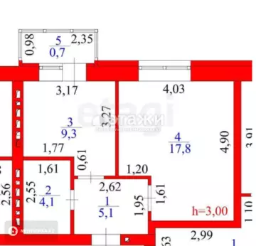 39.5 м², 1-комнатная квартира, этаж 3 из 9, 40 м², изображение - 16