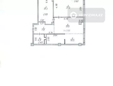 88.5 м², 3-комнатная квартира, этаж 10 из 14, 88 м², изображение - 0