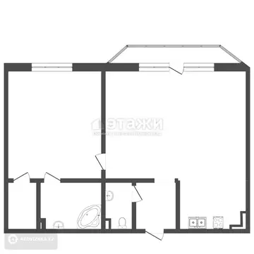 51.6 м², 2-комнатная квартира, этаж 2 из 3, 52 м², изображение - 25