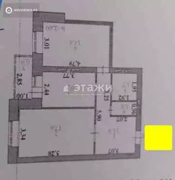 59.8 м², 2-комнатная квартира, этаж 2 из 9, 60 м², изображение - 6