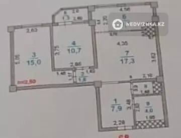 68.4 м², 3-комнатная квартира, этаж 9 из 9, 68 м², изображение - 13