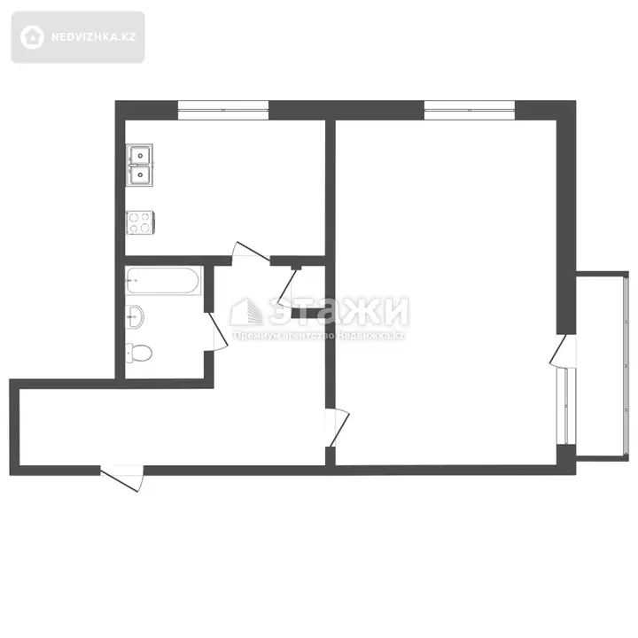 35 м², 1-комнатная квартира, этаж 6 из 13, 35 м², изображение - 1