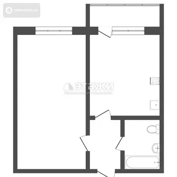 27 м², 1-комнатная квартира, этаж 2 из 3, 27 м², изображение - 7