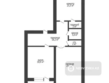 96 м², 2-комнатная квартира, этаж 5 из 5, 96 м², изображение - 12