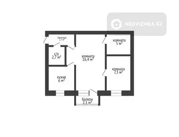 42.2 м², 3-комнатная квартира, этаж 3 из 5, 42 м², изображение - 12