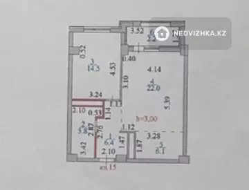 2-комнатная квартира, этаж 6 из 17, 57 м²