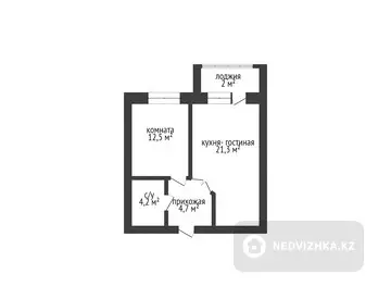 45 м², 1-комнатная квартира, этаж 2 из 6, 45 м², изображение - 11