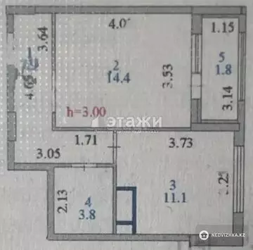 1-комнатная квартира, этаж 12 из 12, 39 м²