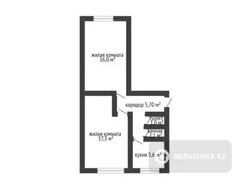 47.7 м², 2-комнатная квартира, этаж 1 из 5, 48 м², изображение - 10