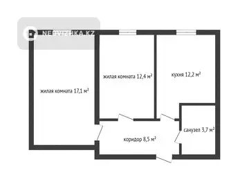 53.9 м², 2-комнатная квартира, этаж 4 из 5, 54 м², изображение - 18