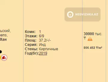 37.2 м², 2-комнатная квартира, этаж 6 из 8, 37 м², изображение - 18