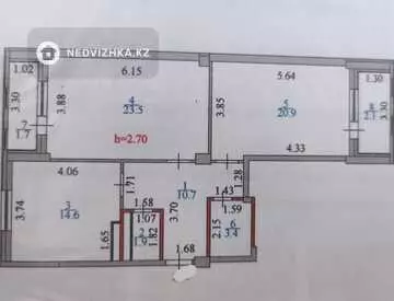 78.8 м², 2-комнатная квартира, этаж 10 из 13, 79 м², изображение - 13