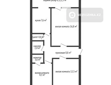 60.4 м², 3-комнатная квартира, этаж 1 из 5, 60 м², изображение - 9