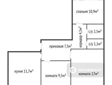 65.2 м², 3-комнатная квартира, этаж 5 из 9, 65 м², изображение - 18