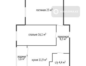 65.3 м², 2-комнатная квартира, этаж 5 из 10, 65 м², изображение - 12