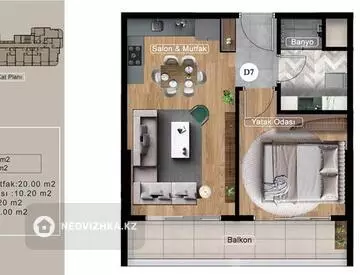 56 м², 2-комнатная квартира, этаж 3 из 15, 56 м², изображение - 10