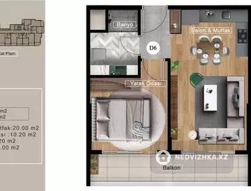 56 м², 2-комнатная квартира, этаж 3 из 15, 56 м², изображение - 12