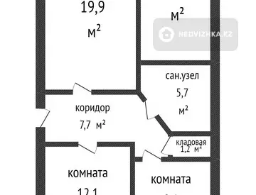 3-комнатная квартира, этаж 5 из 6, 67 м²