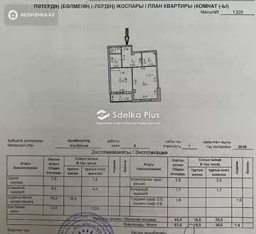 51 м², 1-комнатная квартира, этаж 7 из 7, 51 м², изображение - 6