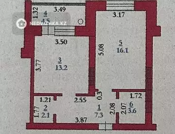 46.8 м², 1-комнатная квартира, этаж 1 из 5, 47 м², изображение - 36