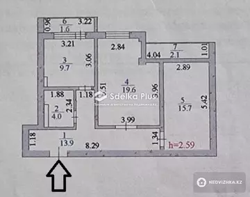 68 м², 2-комнатная квартира, этаж 7 из 10, 68 м², изображение - 8