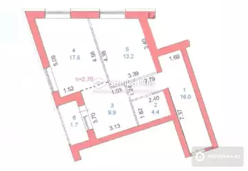 2-комнатная квартира, этаж 4 из 10, 63 м²