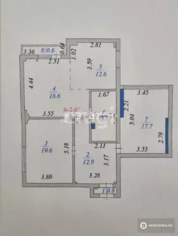 88 м², 3-комнатная квартира, этаж 13 из 16, 88 м², изображение - 10