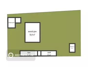 58.4 м², 3-комнатный дом, 58 м², изображение - 4