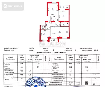 105 м², 3-комнатная квартира, этаж 6 из 6, 105 м², изображение - 30