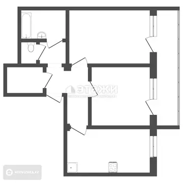 59 м², 2-комнатная квартира, этаж 4 из 5, 59 м², изображение - 10